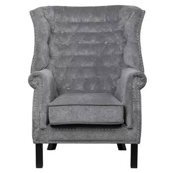 Кресло Charlie Armchair grey velour