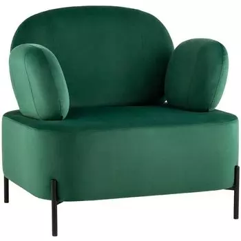 Кресло Color Block изумрудный велюр