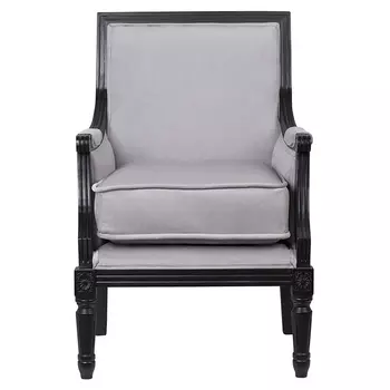 Кресло Harry Armchair black and grey velour