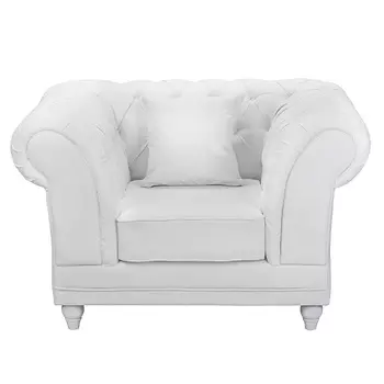 Кресло низкое с мягкой обивкой из велюра на 4-х ножках из массива березы Sophie Armchair white