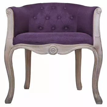 Кресло низкое в стиле прованс Louis French Armchair purple flax