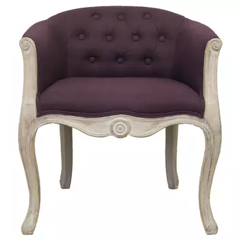 Кресло низкое в стиле прованс Louis French Armchair violet flax