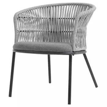Кресло с декоративным плетением на спинке и подлокотниках Armchair Weaving