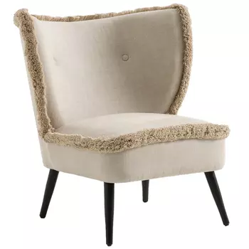 Кресло с декором бахрома Linen Fringe Chair Beige