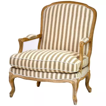 Кресло в полоску в стиле прованс Yvon French Seating Armchair
