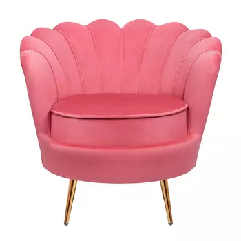 Кресло велюр коралловый Coral Flower