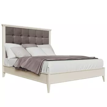 Кровать из массива бука с мягким изголовьем Tasteful Furniture