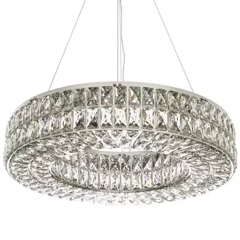 Круглая люстра с хрустальным декором Langlais Crystal Chrome Chandelier