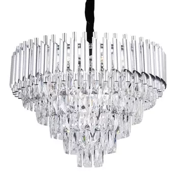 Круглая многоярусная люстра Empire Crystal Silver
