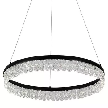 Круглая светодиодная люстра Pettico Black