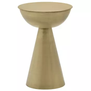 Круглый металлический приставной столик Modern Caldron Metal Side Table