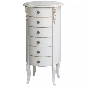 Круглый небольшой комод в стиле прованс с 6-ю ящиками Montmartre Provence Chest of Drawers
