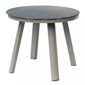 Круглый обеденный стол с стеклянной столешницей на 4-х ножках Perfectly Smooth Surface
