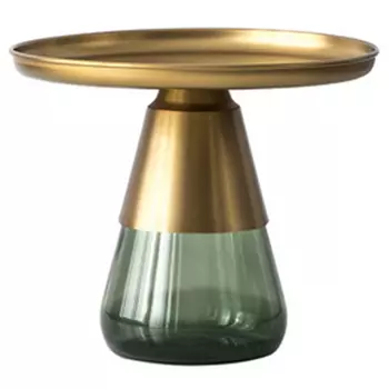 Круглый приставной стол Classico Round Green Side Table High