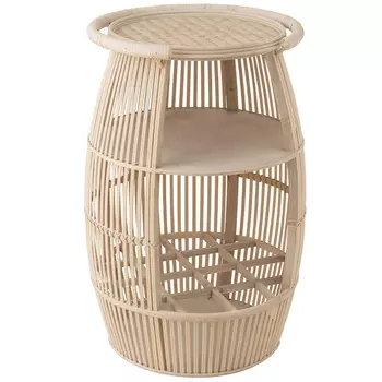 Круглый приставной стол из ротанга Lowe Wicker Side Table