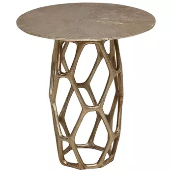 Круглый приставной столик из металла Mahdi Side Table