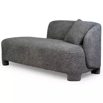 Кушетка серая с обивкой букле Thalia Grey Boucle Sofa