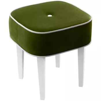 Квадратный мягкий пуф на белых ножках Winton Pouf Square