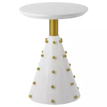 Las Vegas Side Table White Burl