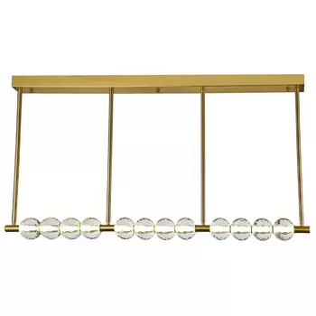 Линейная люстра Celestin Spheres Brass Linear Chandelier