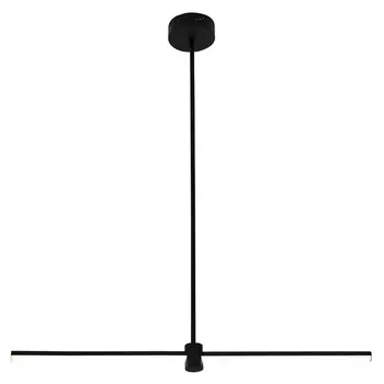 Линейная светодиодная люстра черного цвета Planky