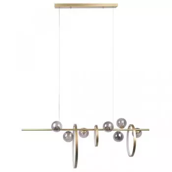 Линейная Светодиодная люстра Серое Стекло IONA Сhandelier 120 см