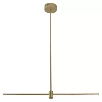 Линейная светодиодная люстра золотого цвета Planky