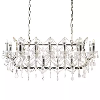 Люстра 19TH C. ROCOCO IRON & CLEAR CRYSTAL Rectangular