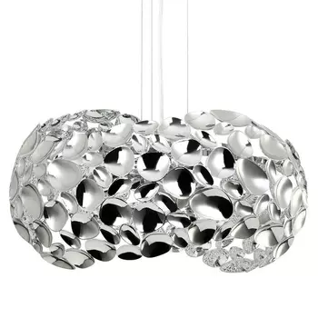 Люстра 2 в 1 цвета хром CLAM