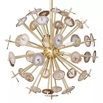 Люстра Agate Burst Chandelier Brass