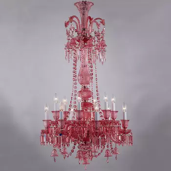 Люстра BACCARAT Chandelier Pink Glass