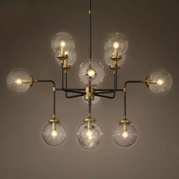 Люстра Bistro Globe Clear Glass Chandelier 12