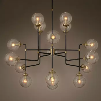 Люстра Bistro Globe Clear Glass Chandelier 16