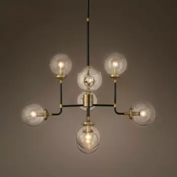 Люстра Bistro Globe Clear Glass Chandelier 8