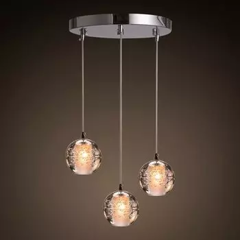 Люстра Bocci 14.3 Three Pendant Led Crystal Glass Ball 3