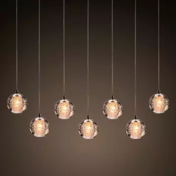 Люстра Bocci 14.7 Led Crystal Glass на прямоугольной планке