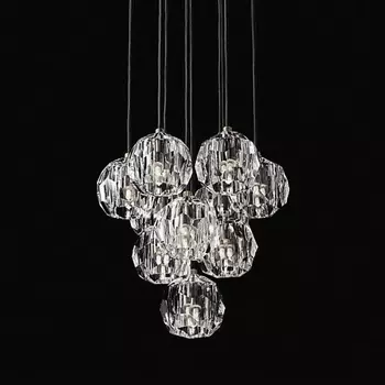 Люстра Boule De Cristal Round Cluster Chandelier 10 Chrome