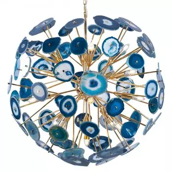 Люстра BRANQUINHO CHANDELIER AGATE blue