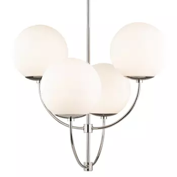 Люстра Breasal White Matte Balls Chandelier Chrome