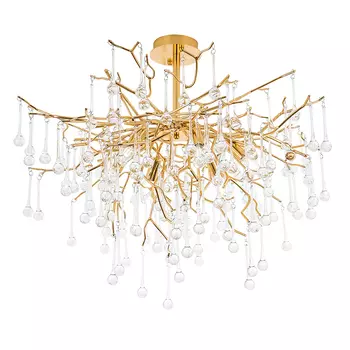 Люстра Breeze Gold c хрустальными подвесками