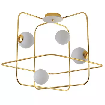 Люстра Broken Squares Balls Brass