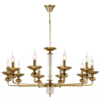 Люстра бронзового цвета со стеклянным декором Candelabrum D91 см
