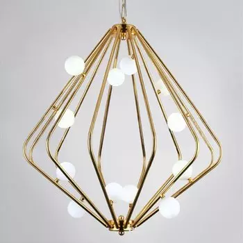 Люстра Cage with white balls Chandelier