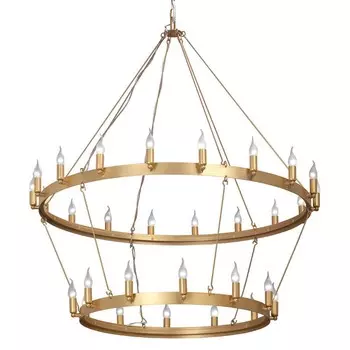 Люстра Camino Round Chandelier two tiers gold