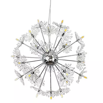 Люстра Chamomile Silver с Хрустальным Плафоном