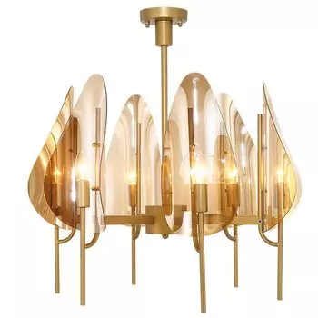 Люстра Chandelier Max Ingrand Fontana Arte Amber glass