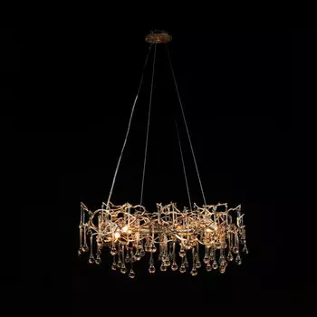 Люстра Crystal Drops Silver диаметр 80