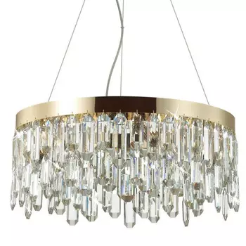 Люстра Crystal Polyhedrons Round Gold