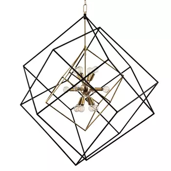 Люстра CUBIST Pendant Black and Gold 9 lamp