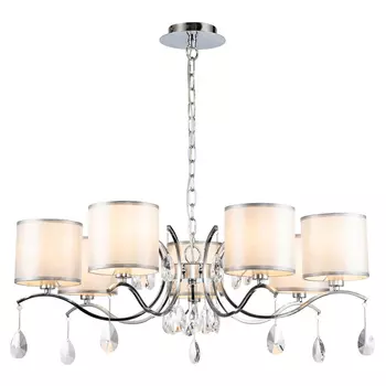 Люстра цвета хром с хрустальным декором Tendril 7 ламп